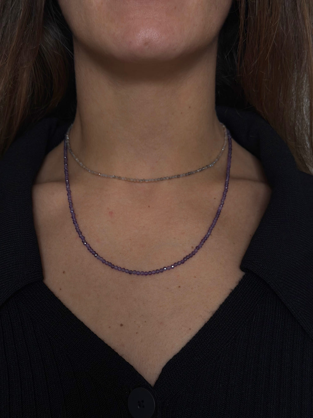 4mm Beaded Birthstone Necklace